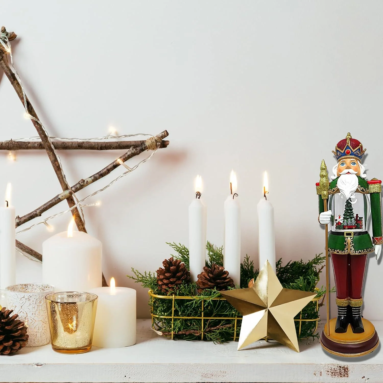 LED Lighted Musical Nutcracker W/ Rotating Train, 18" - Image 8