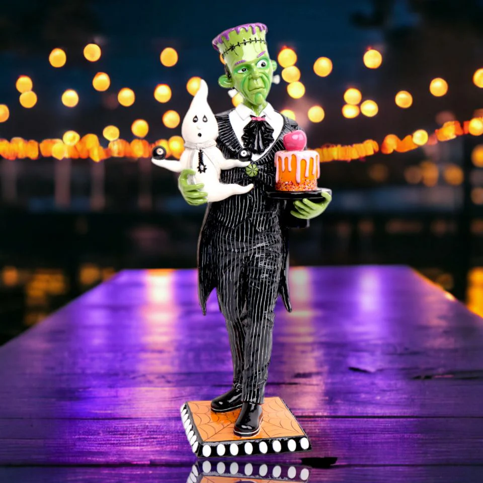 Carnival Monster Groom w/Cake, 18" Figurine