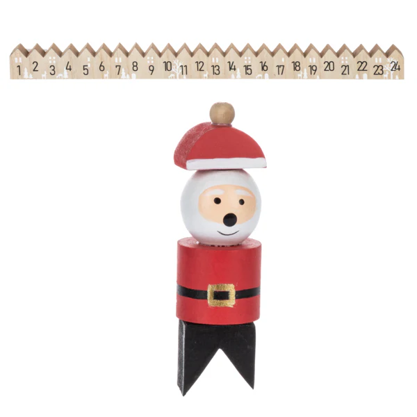Santa Countdown Calendar, 21.75"