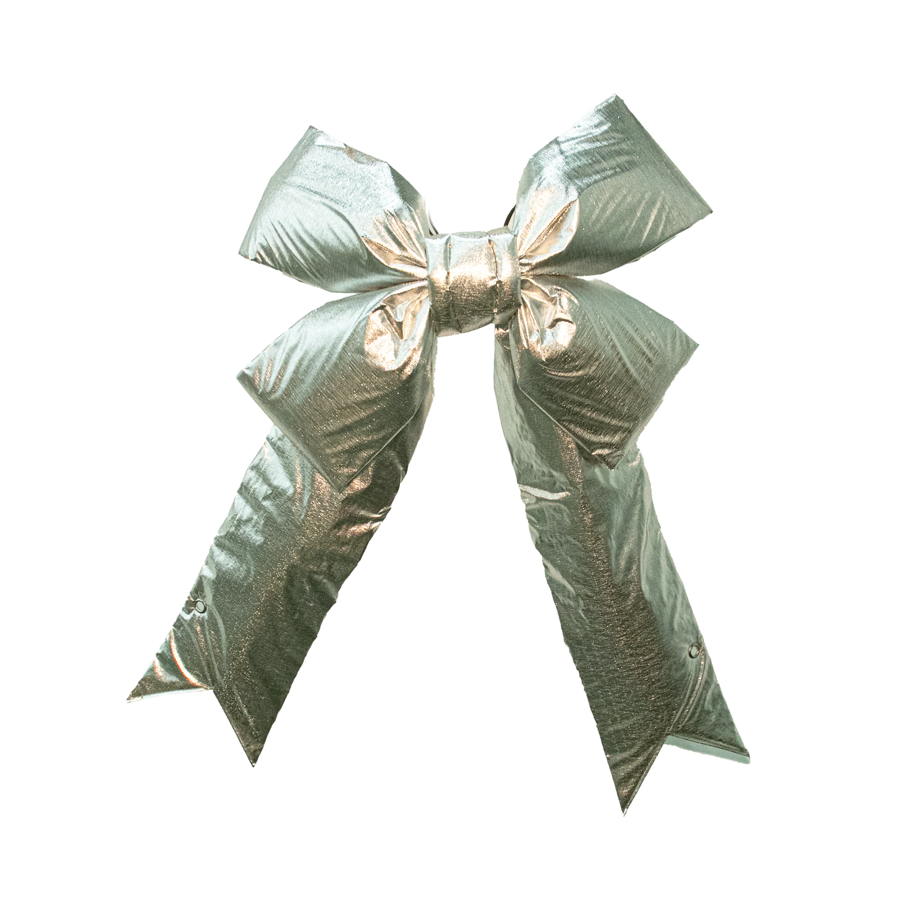24" Silver Metallic Lame Structure Bow (indoor)