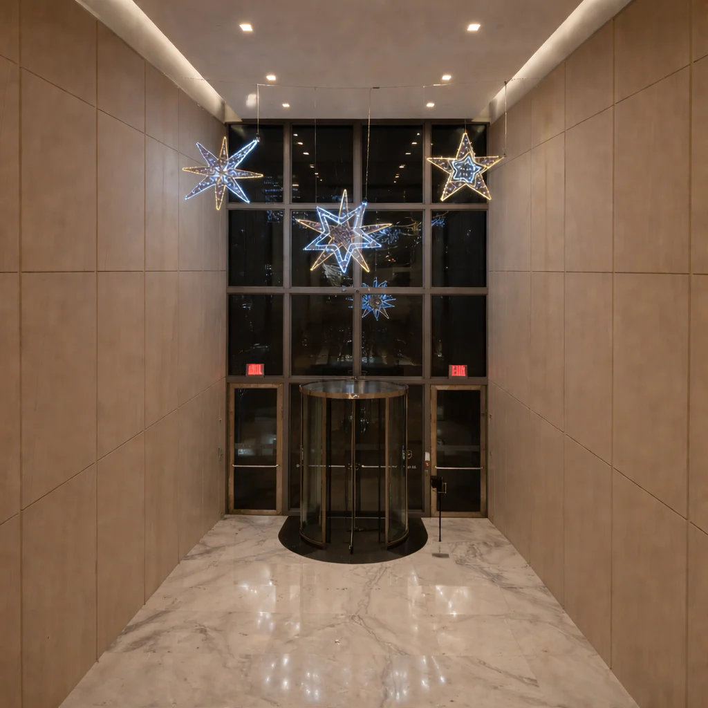 Large 2D Star 2, LED Lit, 4'11" - Image 2