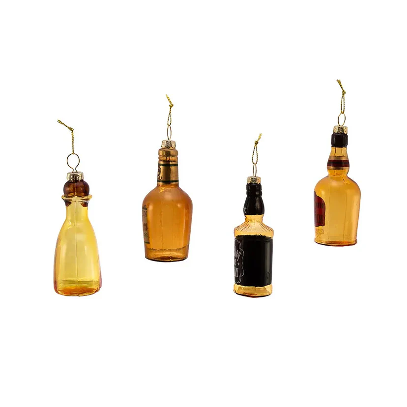 3.5" Glass Liquor Bottle Ornament (4 styles - Sold individually) - Image 2
