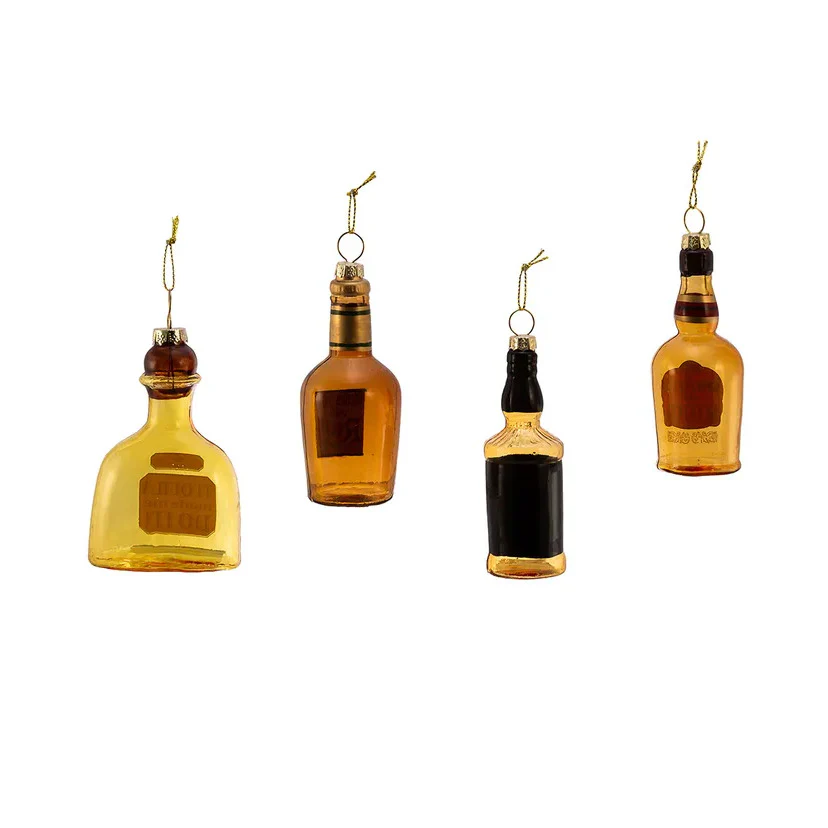 3.5" Glass Liquor Bottle Ornament (4 styles - Sold individually) - Image 3