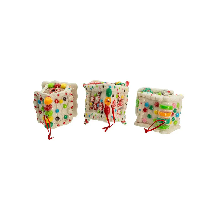 Gingerbread LED Candy House Ornament, 3.74" - Image 3
