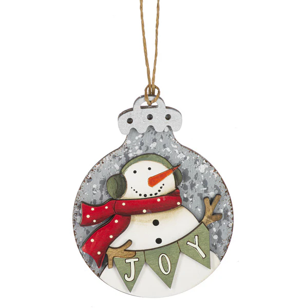 3.75" Santa & Snowman Ornaments (sold individually) - Image 3