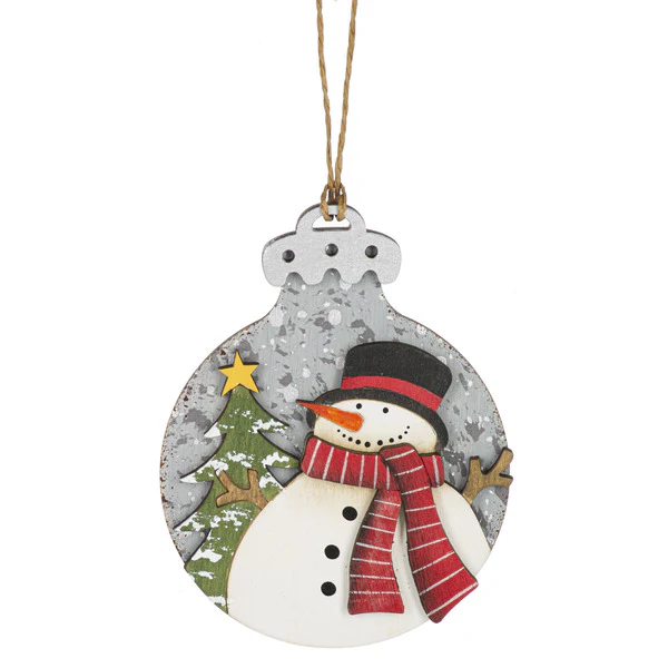 3.75" Santa & Snowman Ornaments (sold individually) - Image 4
