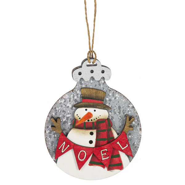 3.75" Santa & Snowman Ornaments (sold individually) - Image 5