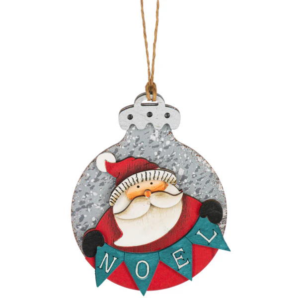 3.75" Santa & Snowman Ornaments (sold individually) - Image 7