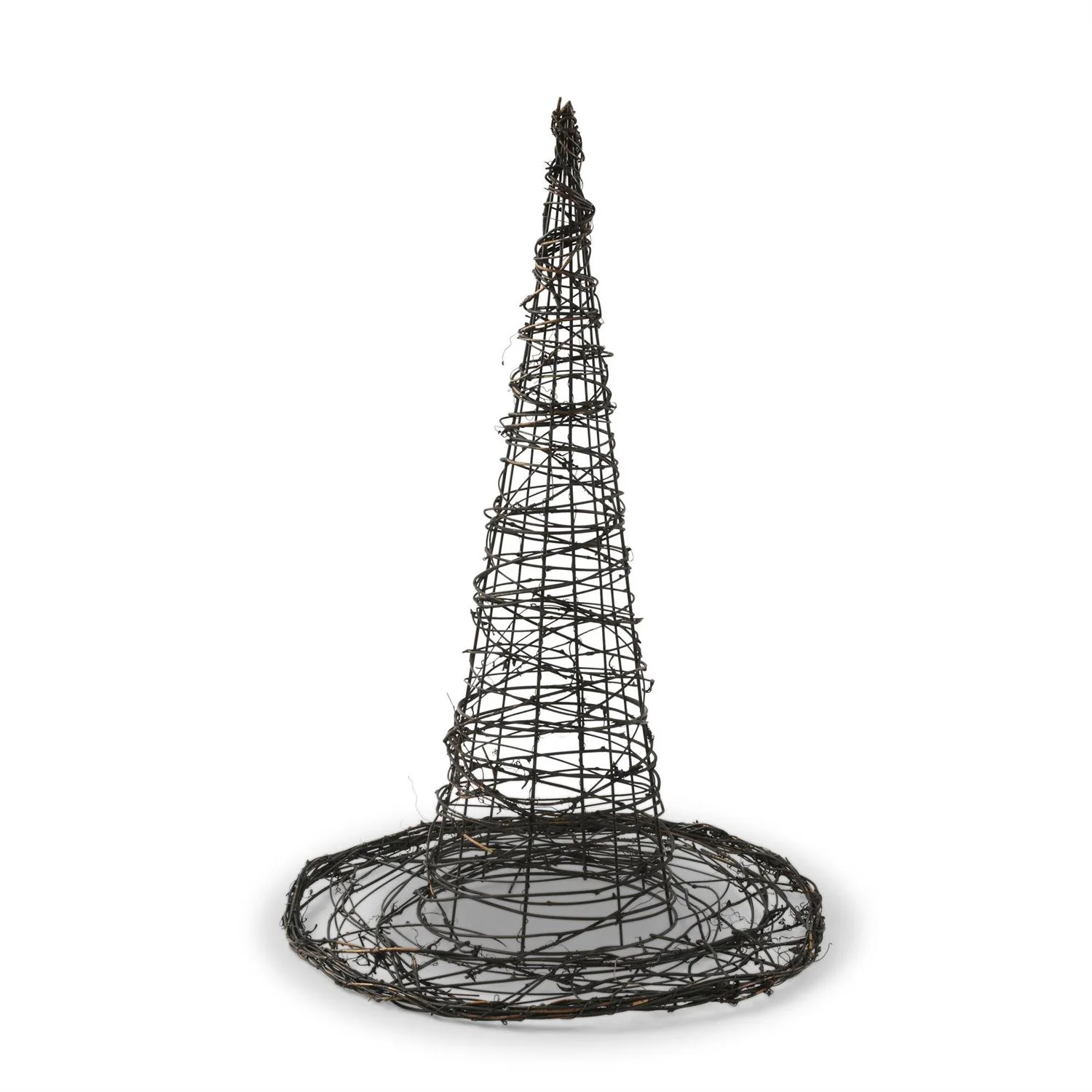 3 Black Wrapped Twig & Wire Witches Hats (Set of 3) - Image 4