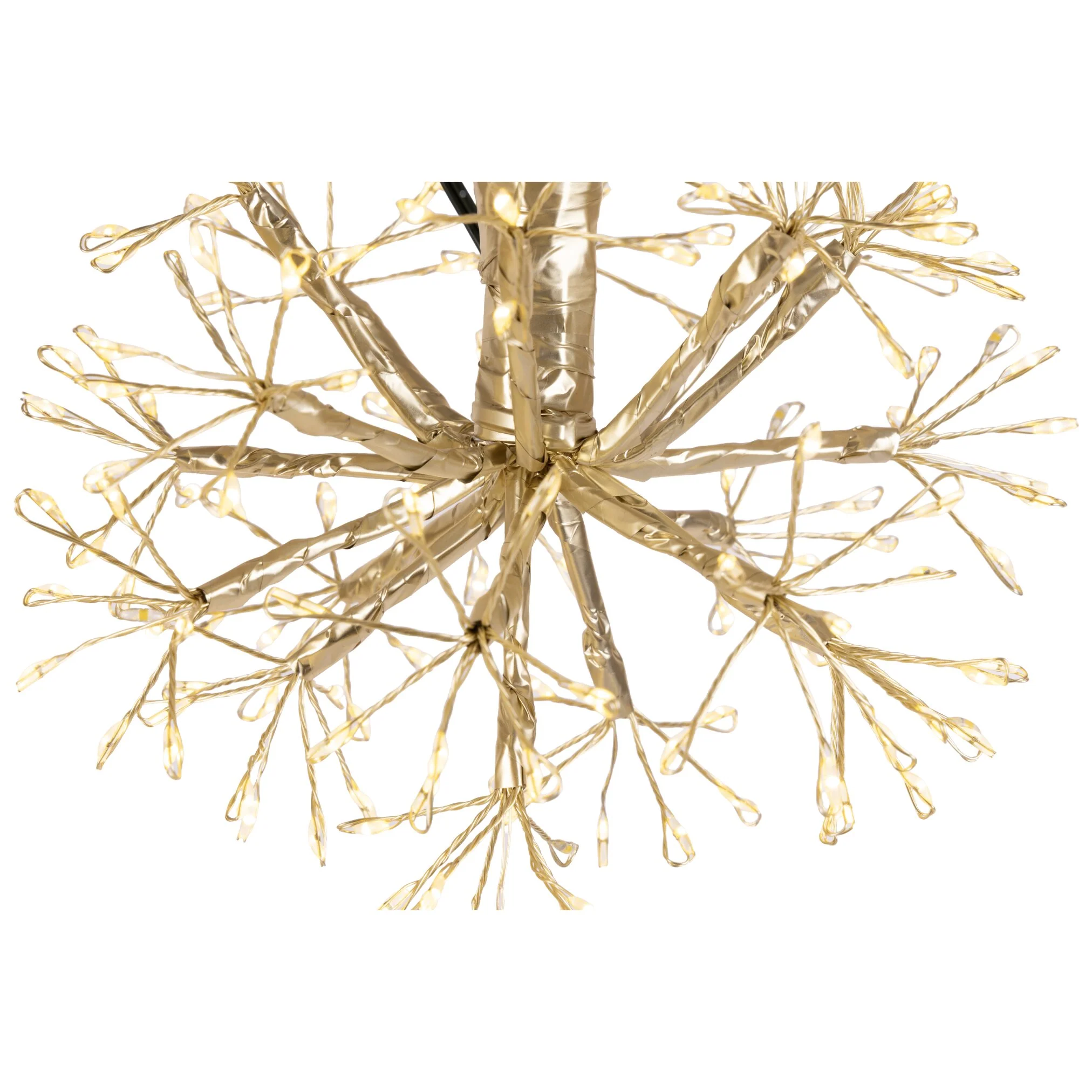 3 Connected Mini Bursts Warm White and Warm White Twinkle with Matte Gold Wrap - Image 4