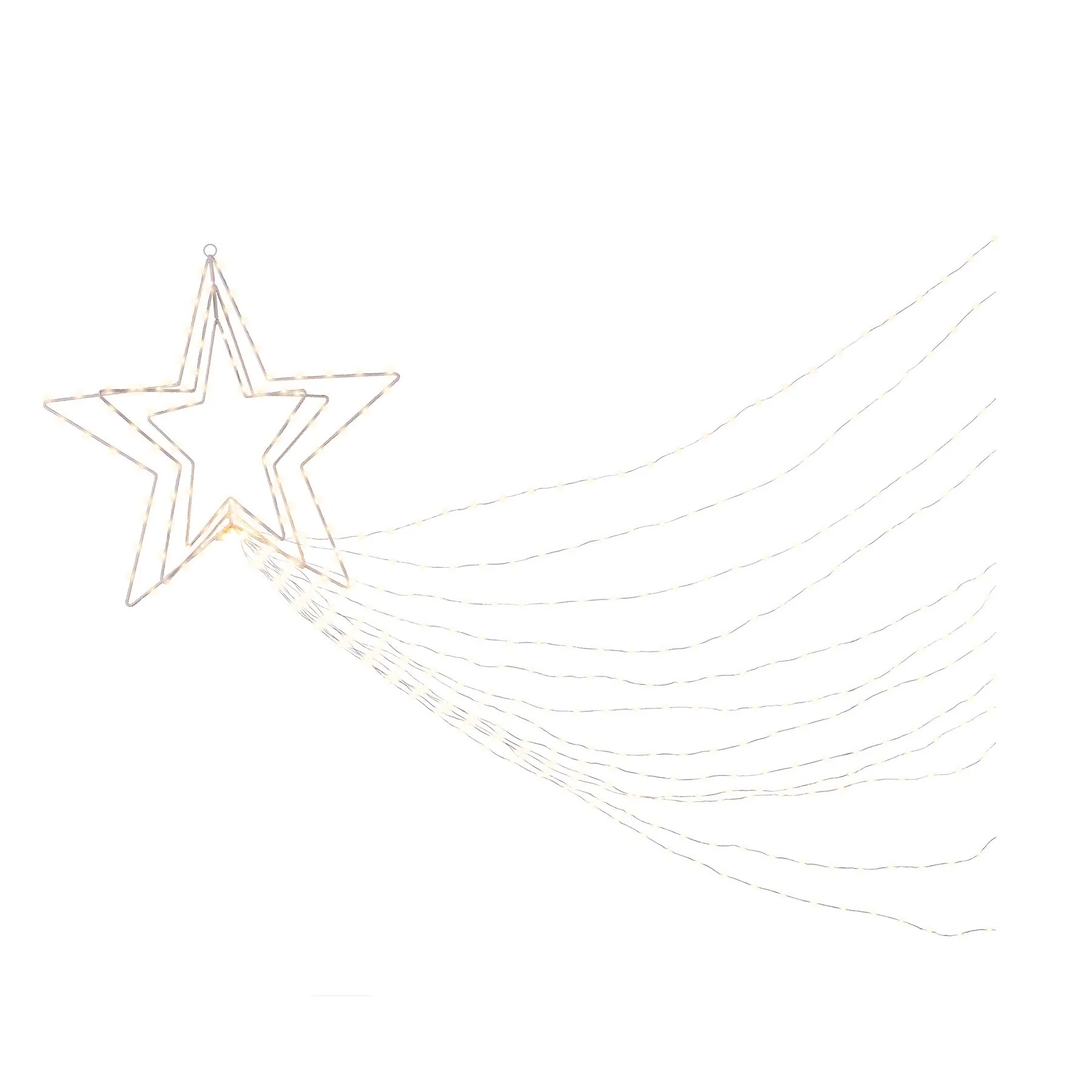 3 Star Cascade Light Shooting Star w/ 12 drops - Micro light