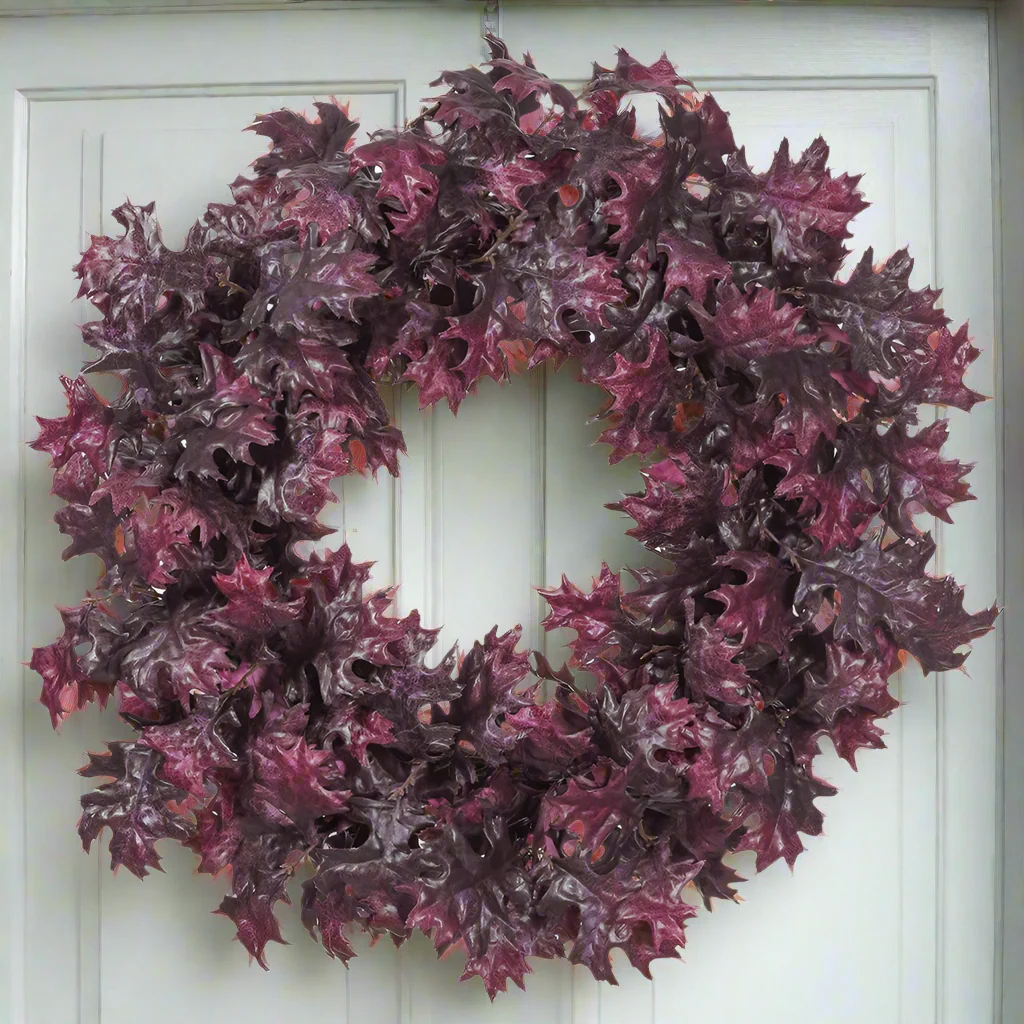 30" Oak Leaf Wreath, Purple (Two Tone) - Image 2