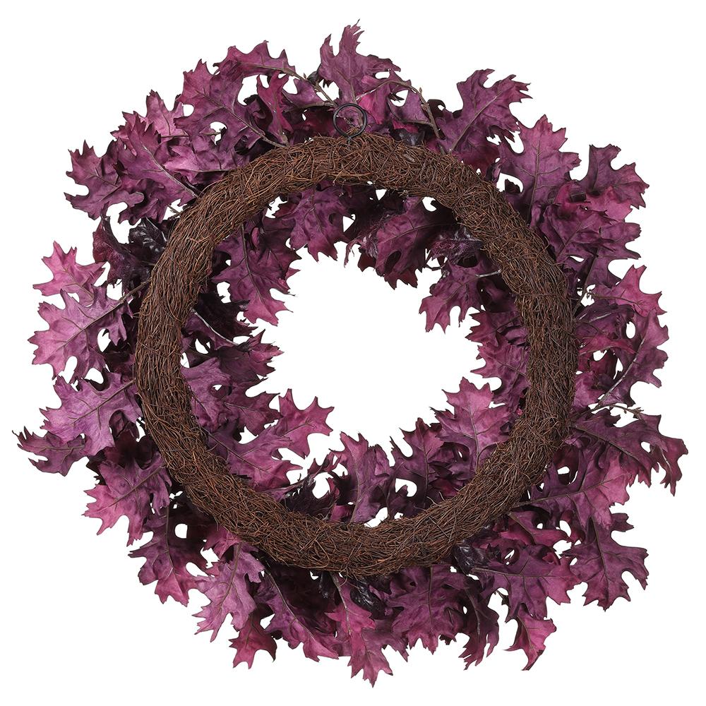 30" Oak Leaf Wreath, Purple (Two Tone) - Image 3