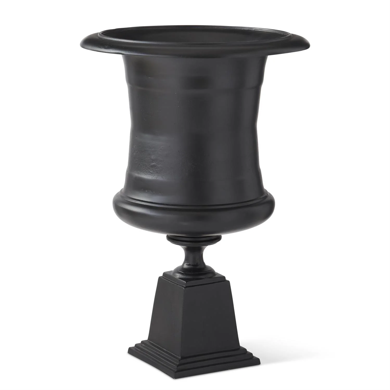 Matt Black Tall Cast Urn, 33.75" - Image 3