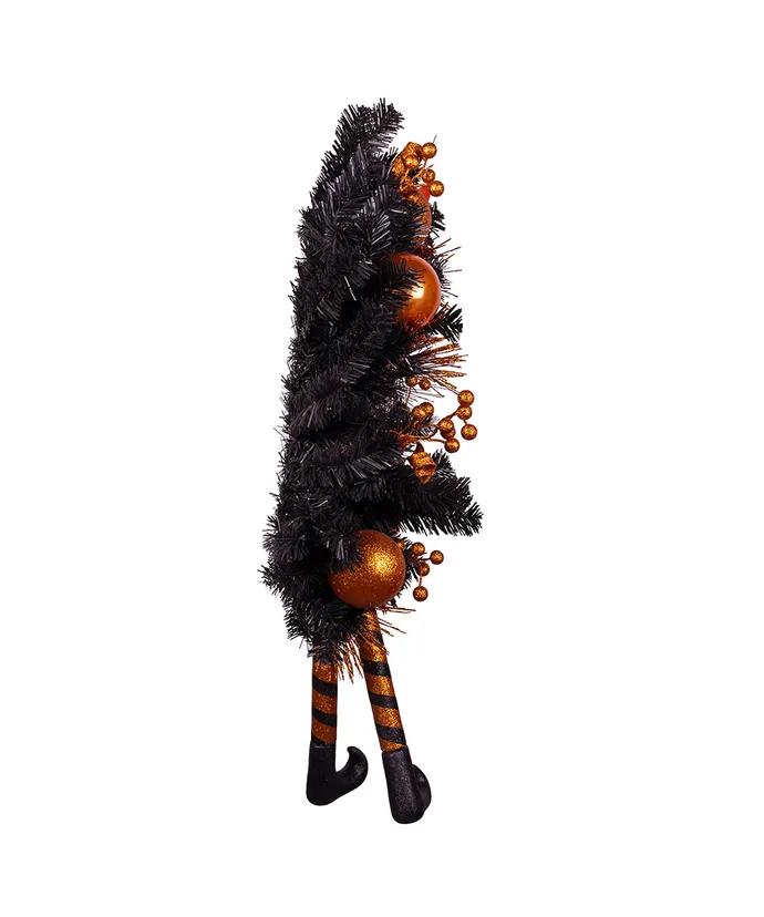 33" Orange Halloween Wreath - Image 5