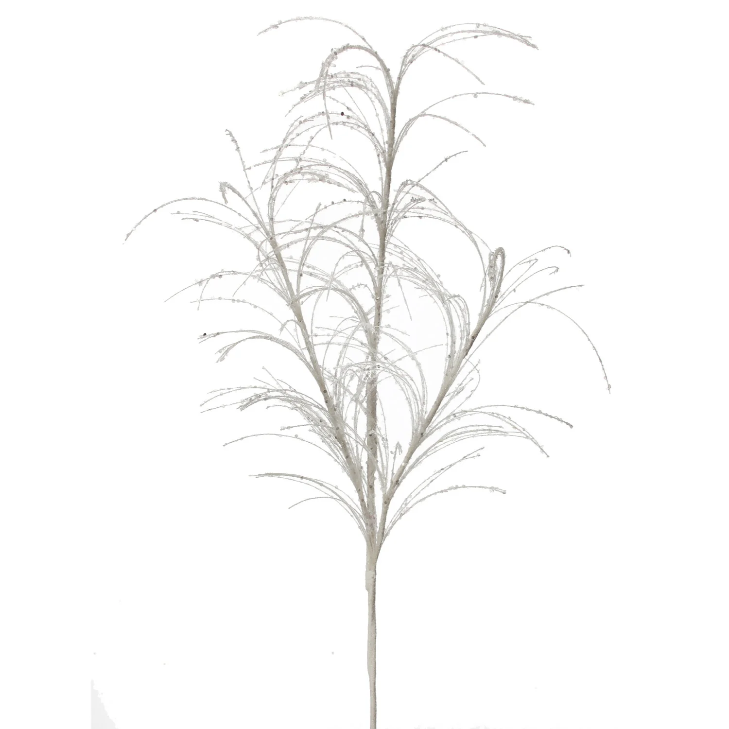 34" Glitter/Sequin Pampas Gras Spray (White)