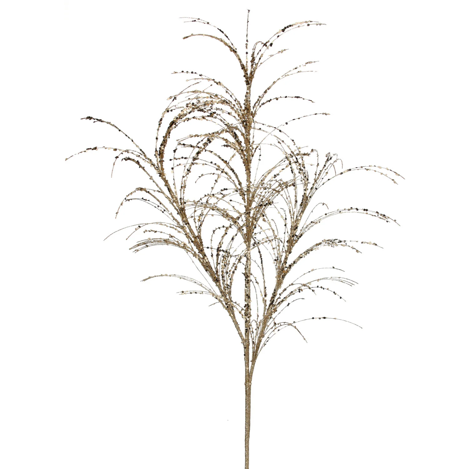 Glitter/Sequin Pampas Gras Spray, 34" (Champagne/Gold)