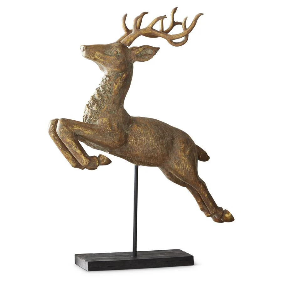 Gold Flying Reindeer, 31"