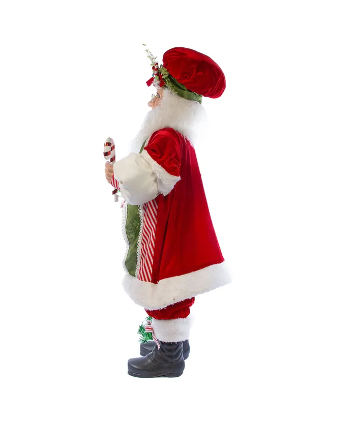36" KSA Kringles Red and Green Elf With Candy Figurine - Image 2