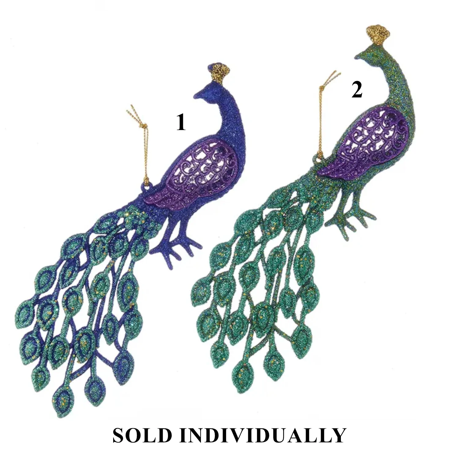 Acrylic Peacock Ornament, 4.5" (2 styles - sold individually)