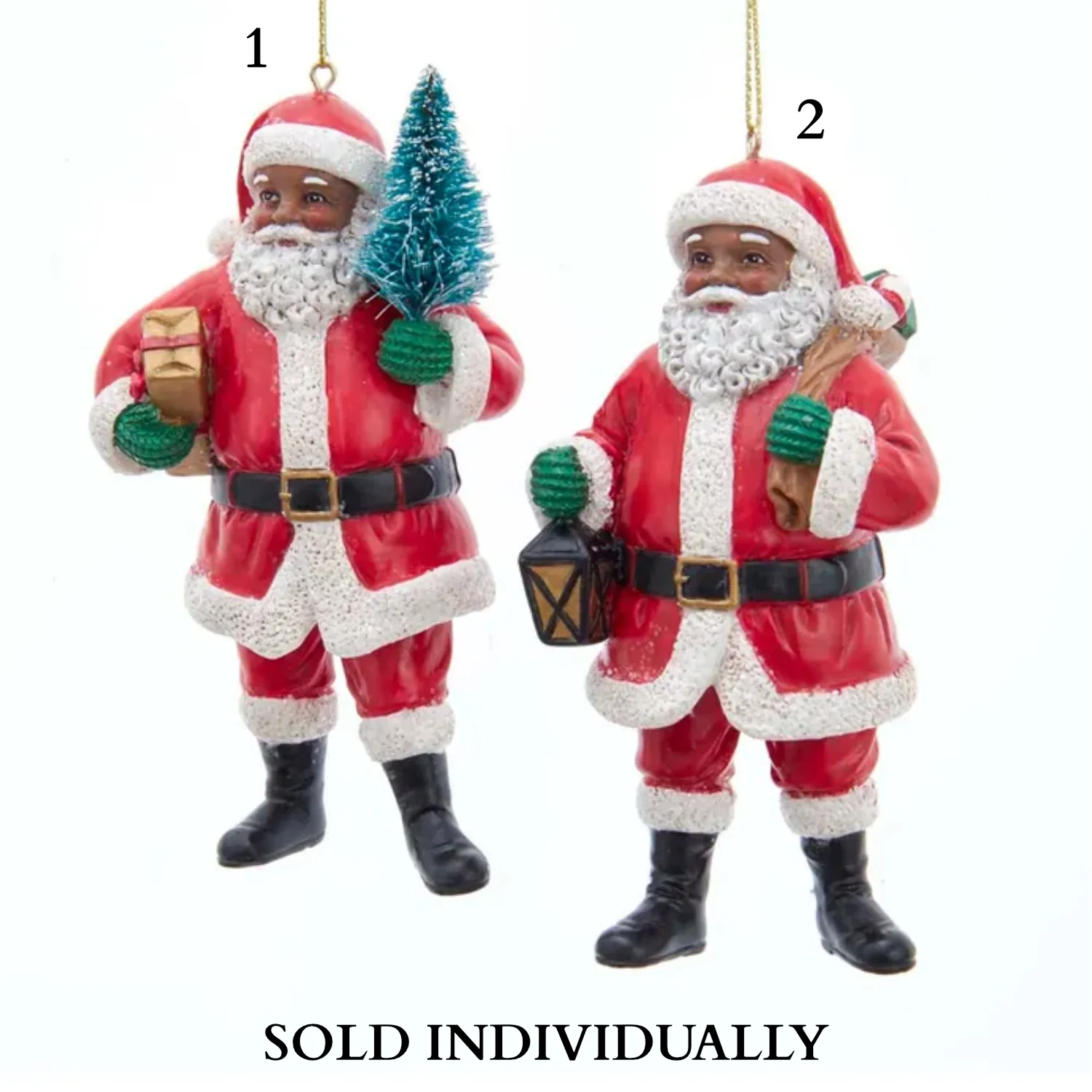 African American Santa Ornaments (2 Styles β Sold individually)