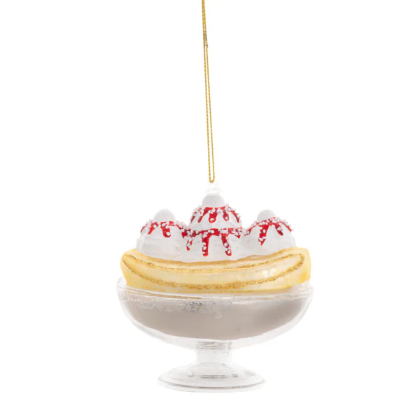 4" Banana Split Ornament