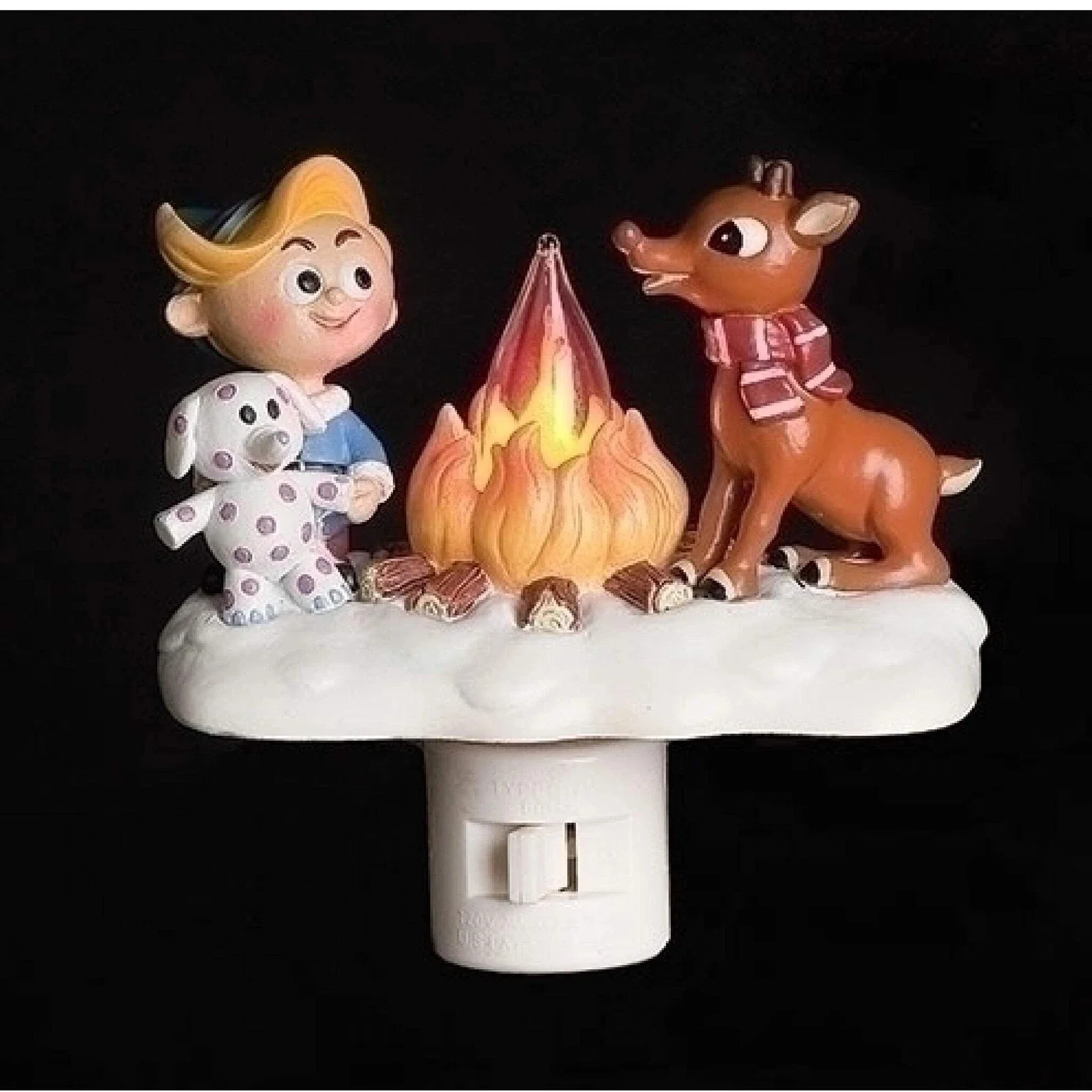 Rudolph The Reindeer And Hermey Flickering Night Light, 4" - Image 3