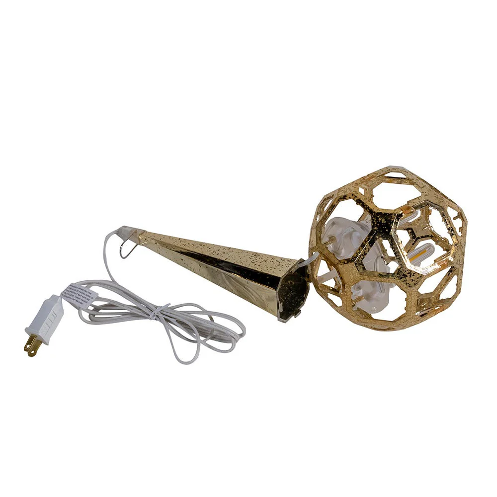 4L Warm White LED Gold Crackle Moravian Star, 24" - Image 2