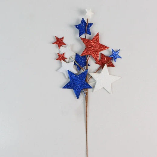"4th of July" Point Star Pick, 20" (Red/Blue/White)
