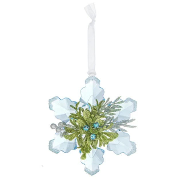 Iced Snowflake Ornament (3 styles - sold individually), 5" - Image 3