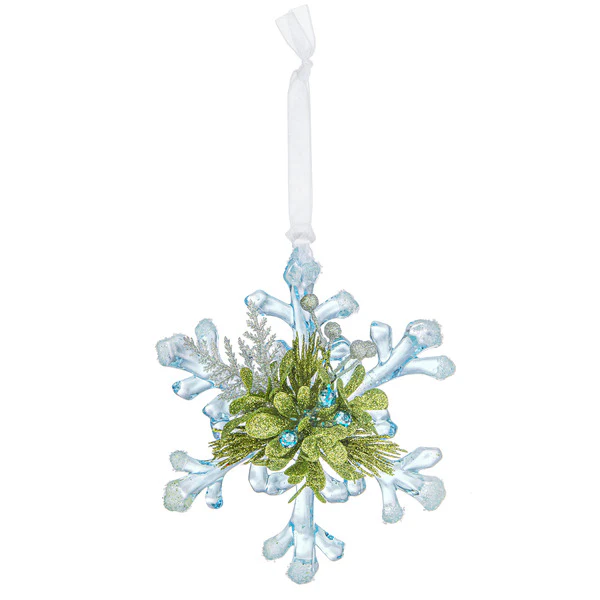 Iced Snowflake Ornament (3 styles - sold individually), 5" - Image 4