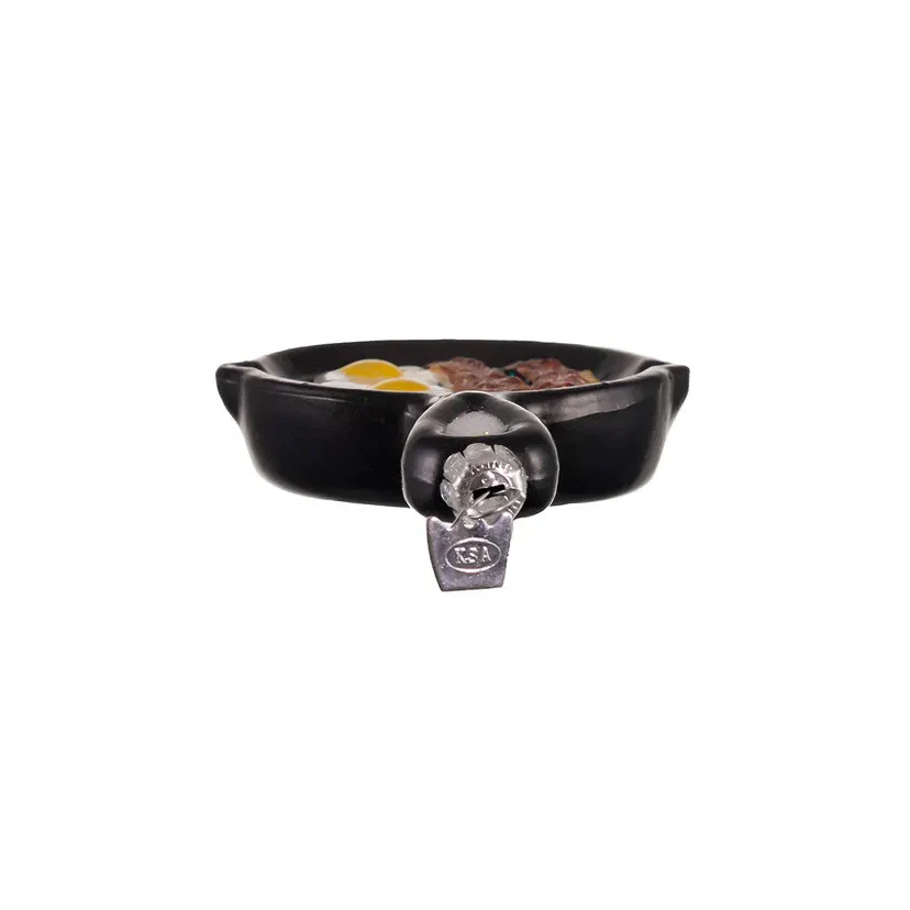 5" Noble Gems Glass Frying Pan Ornament - Image 3