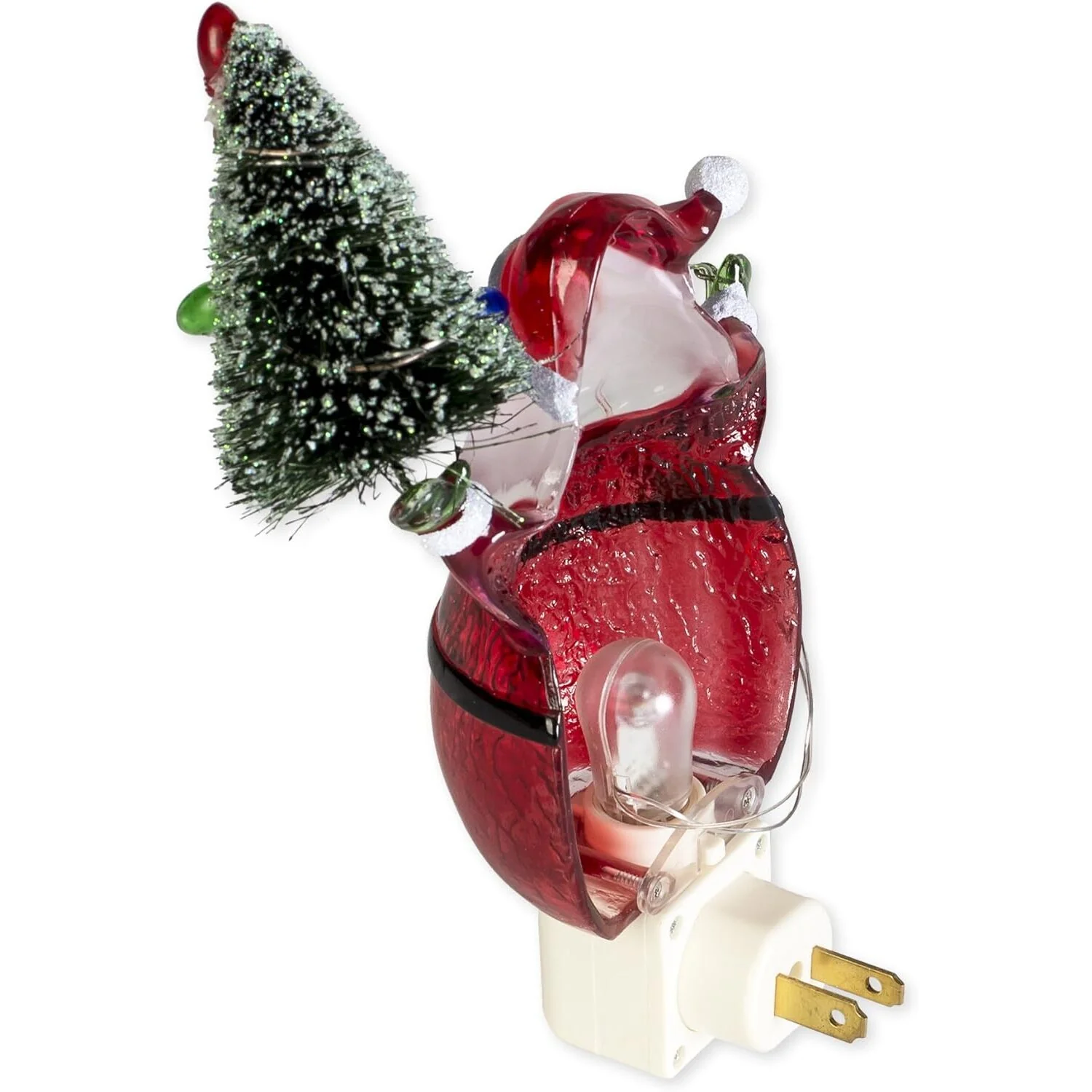Santa W/ Tree & Christmas Lights Night Light, 6.5"