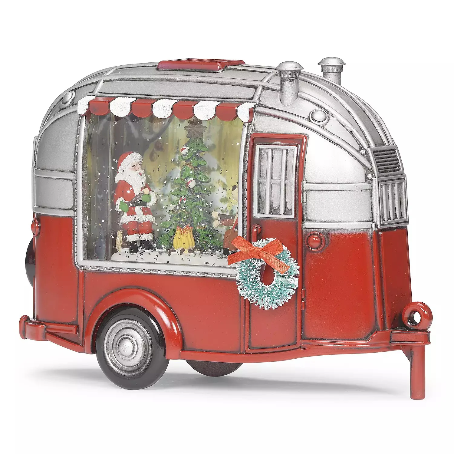 LED Swirl Santa Camper Water Globe, 6.5" - Image 3