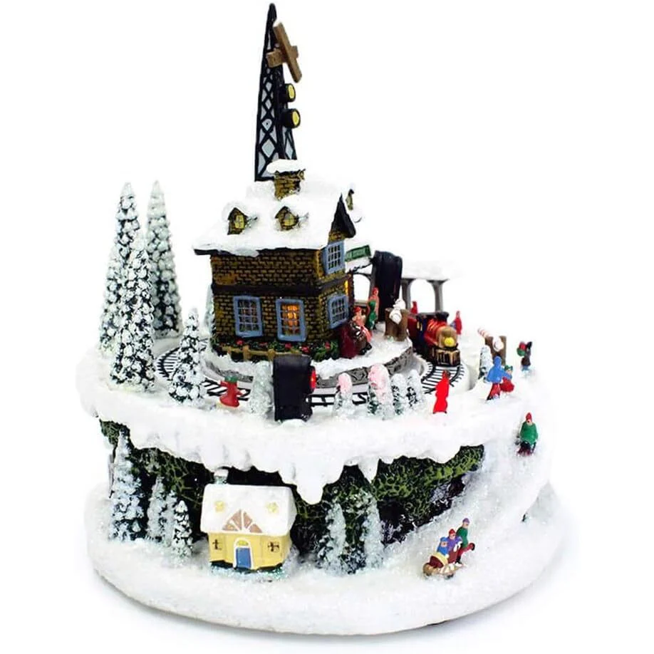 6.75" H Musical Led Village w/ Train - Image 3