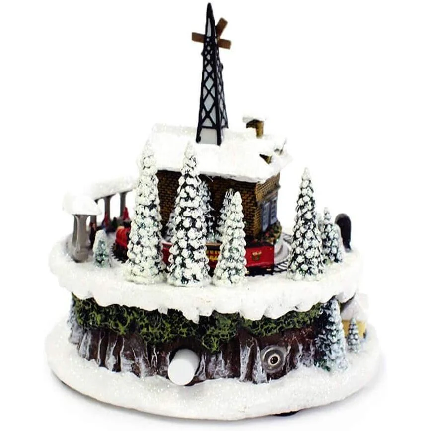 6.75" H Musical Led Village w/ Train - Image 5