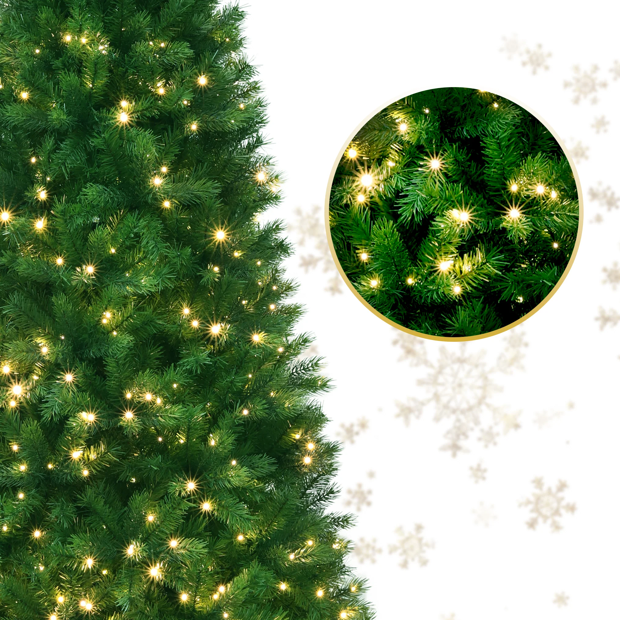 Slim Montauk Fir Christmas Tree w/LED Dual Color Twinkle lights, 7.5' - Image 4