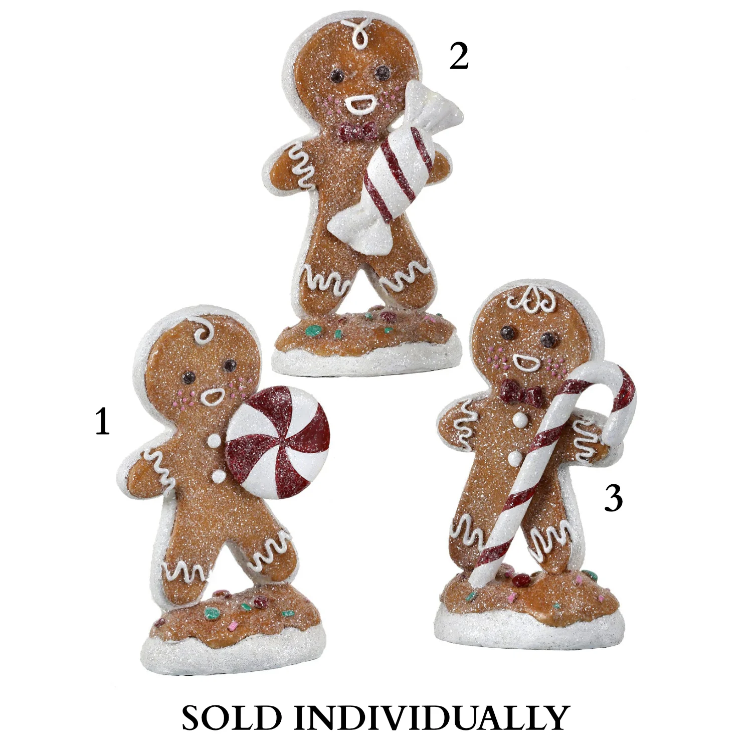 Resin Candy Gingerbread Men, 7.5" (3 Styles - Sold individually)