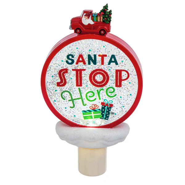 Santa Shimmer LED Disk Night Light (2 styles - sold individually), 7.5"