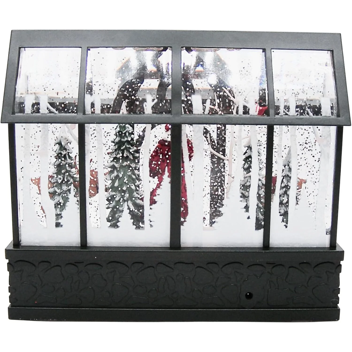 Lighted Swirl Greenhouse W/ Santa And Reindeer, 8" - Image 6