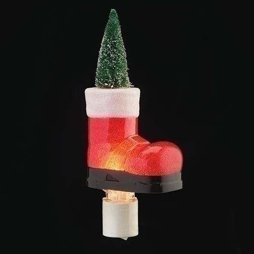 8"H Santa's Boot Night Light