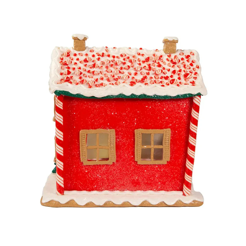 9.5" Battery-Operated Lighted Musical Gingerbread House - Image 3