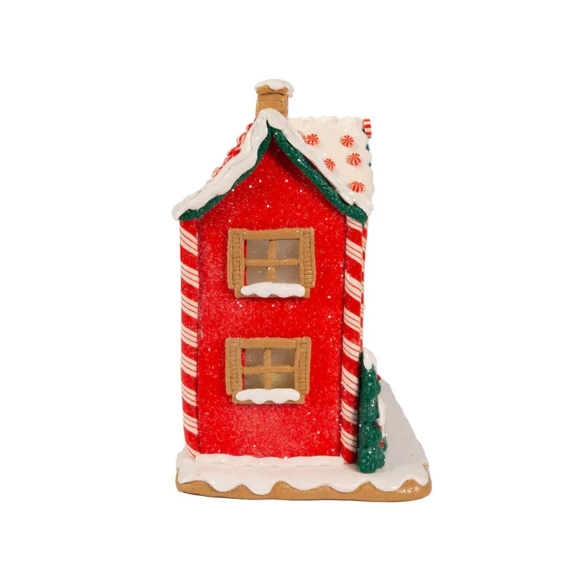9.5" Battery-Operated Lighted Musical Gingerbread House - Image 4
