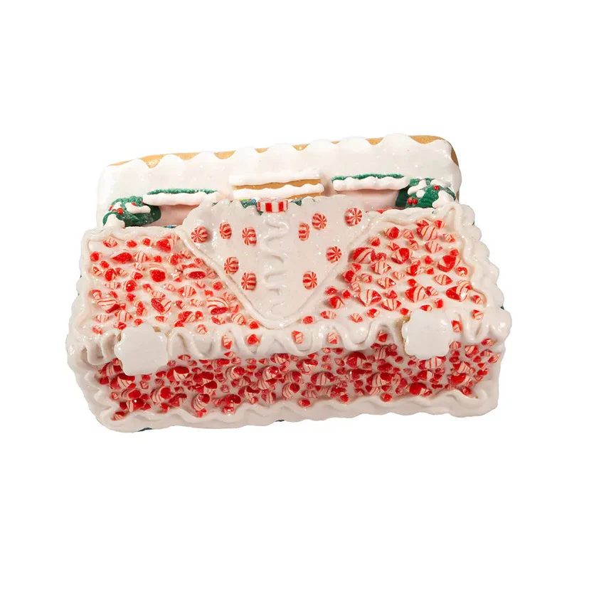 9.5" Battery-Operated Lighted Musical Gingerbread House - Image 5