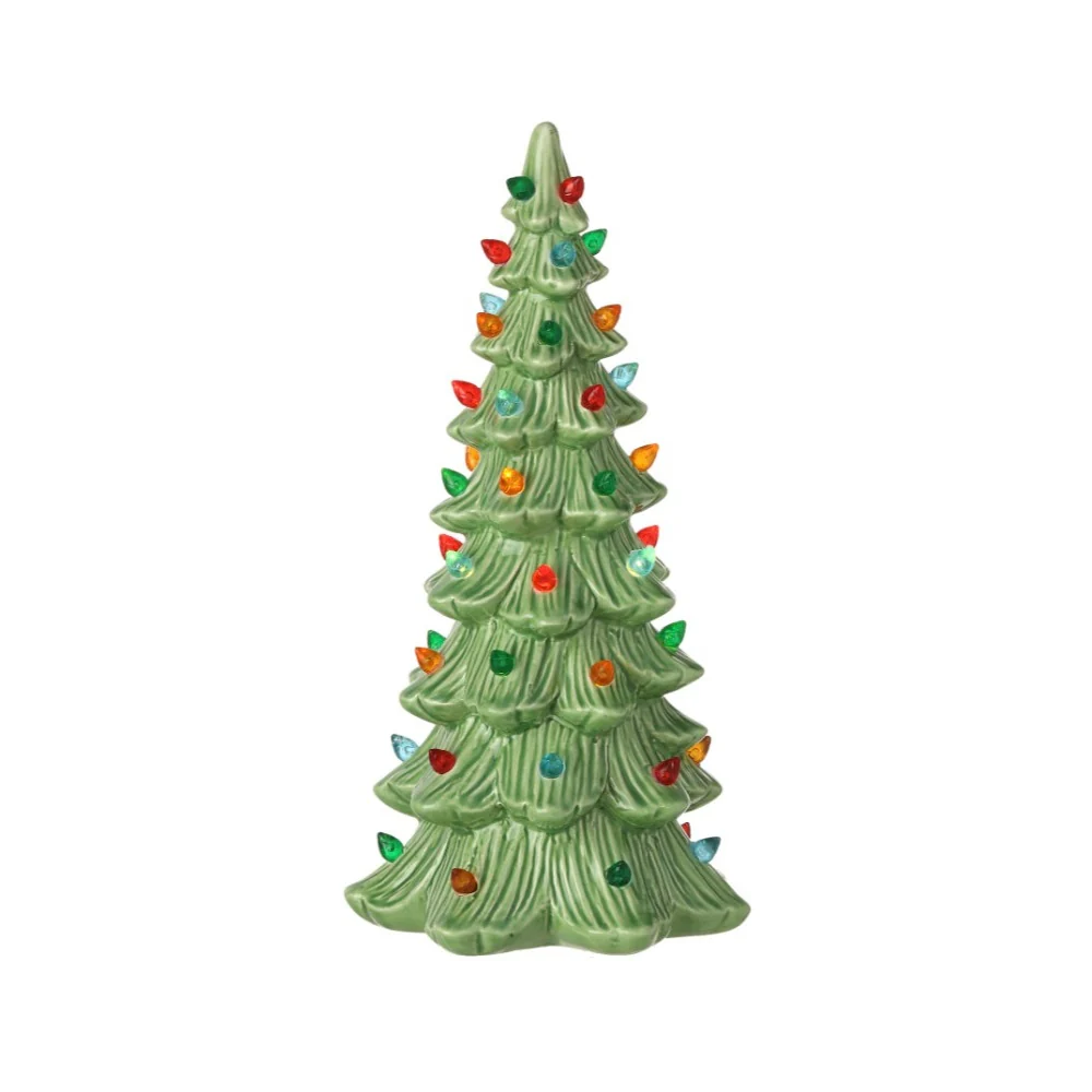 LED Retro Porcelain Tree, 9.5" (3 styles - sold individually) - Image 3