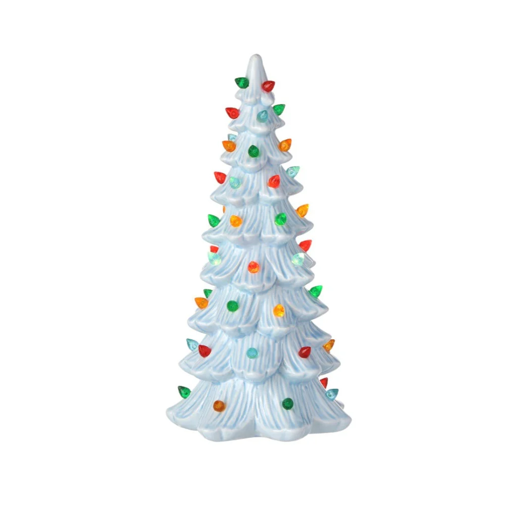 LED Retro Porcelain Tree, 9.5" (3 styles - sold individually) - Image 4