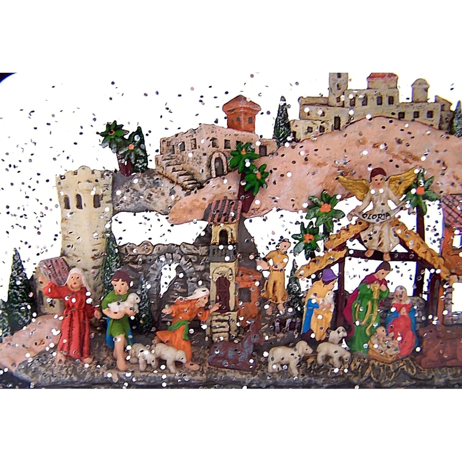 LED Musical Swirl Nativity Lantern Water Globe, 9.5" - Image 3