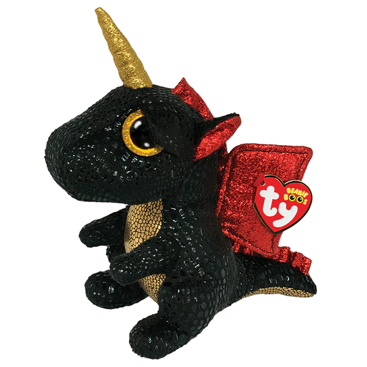 Ty Beanie Boos GRINDAL - Black Dragon (Medium, 13")