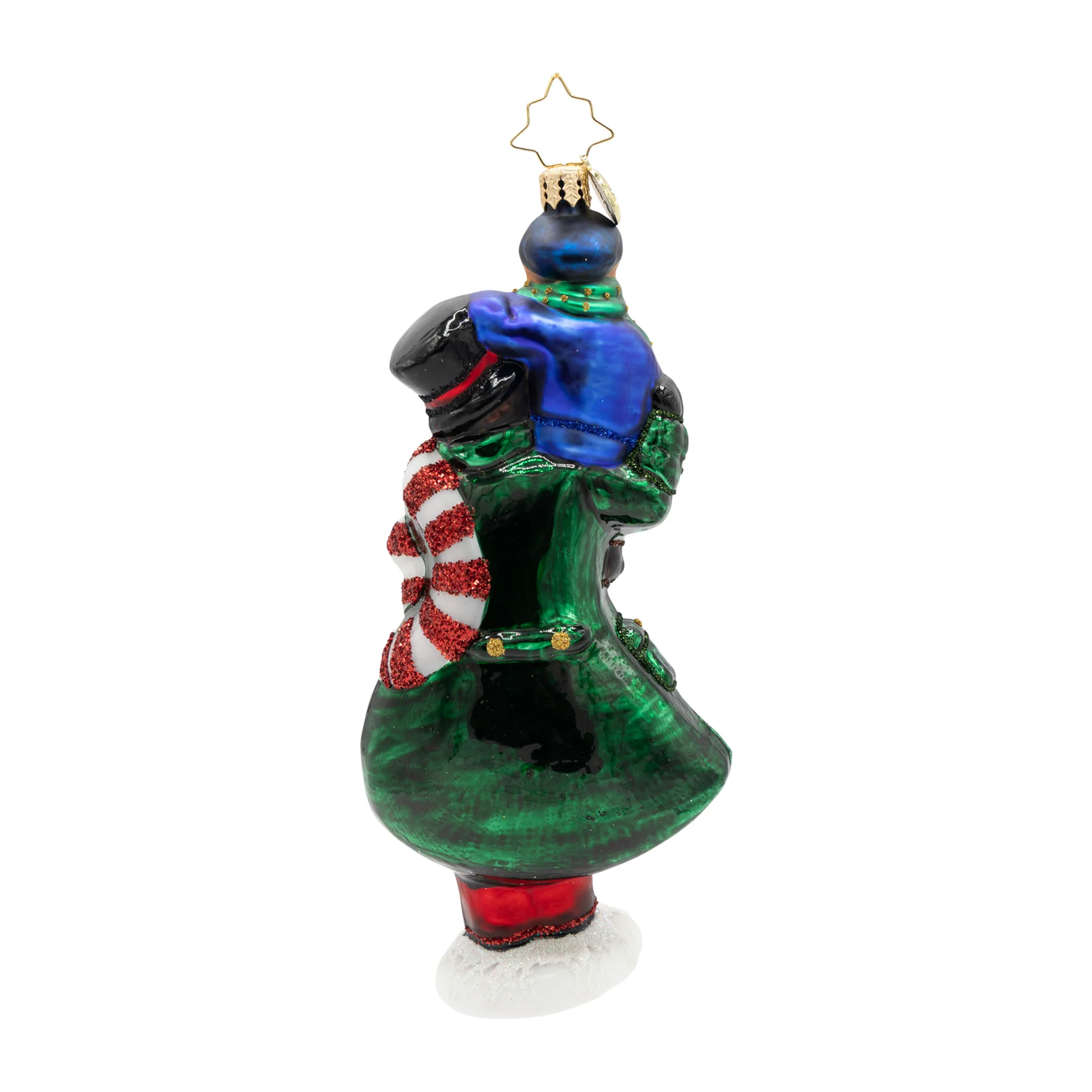 A Cratchit Christmas Glass Ornament, 6" - Image 5