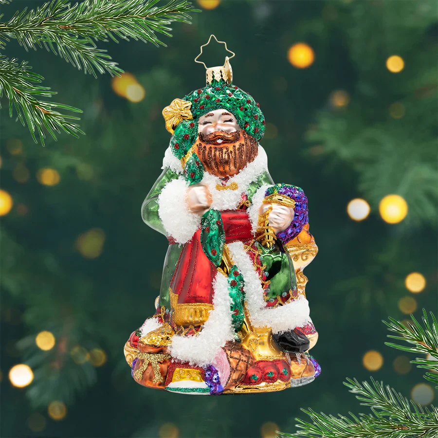 A Feast for the Present Glass Ornament, 6"